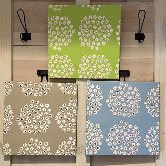 Set of 3 Marimekko Handmade Fabric Panels for Wall Hanging - Picture 1 of 4
